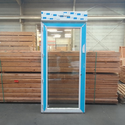 Porte-fenêtre PVC blanc 9016 satine classe 1 - 1900 x 900 mm - Bouvet Thermience gauche VRI