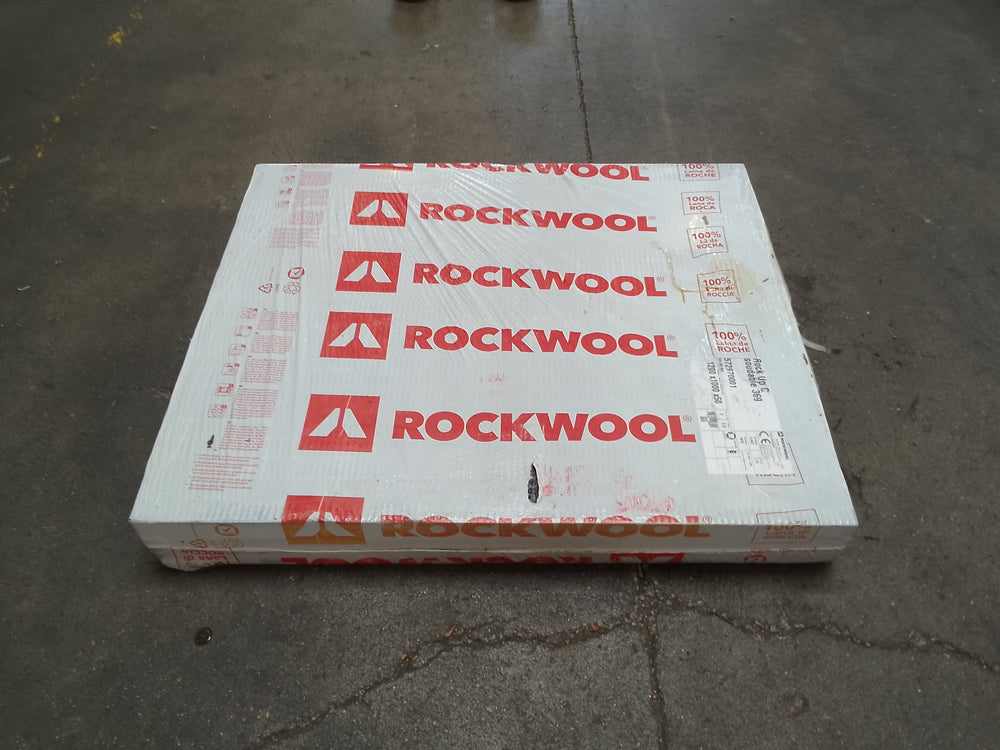 Panneau laine de roche vert - 1200 x 1000 mm - Ep=50mm - ROCKWOOL (Rock Up C soudable 369)