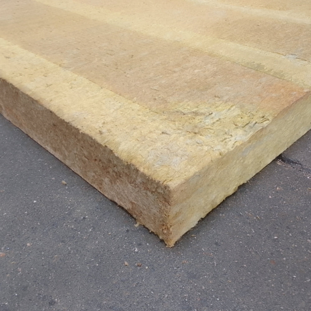 Panneau laine de roche vert - 1200 x 1000 mm - Ep=50mm - ROCKWOOL (Rock Up C soudable 369)