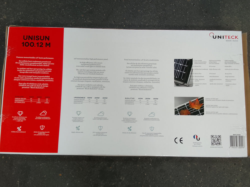 Panneaux solaire  - 1050 x 550 x 35 mm - UNITECK (100.12 M)