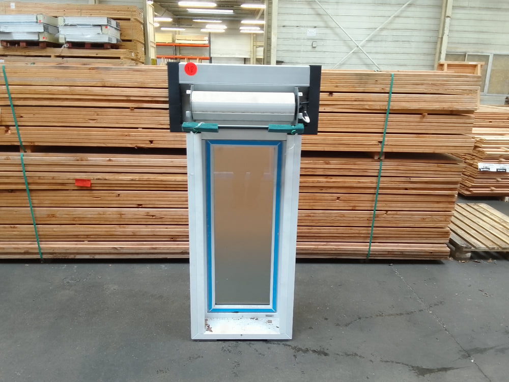 Fenêtre PVC blanc 9016 satine classe 1 - 1150 x 500 mm - Bouvet Thermience gauche BB