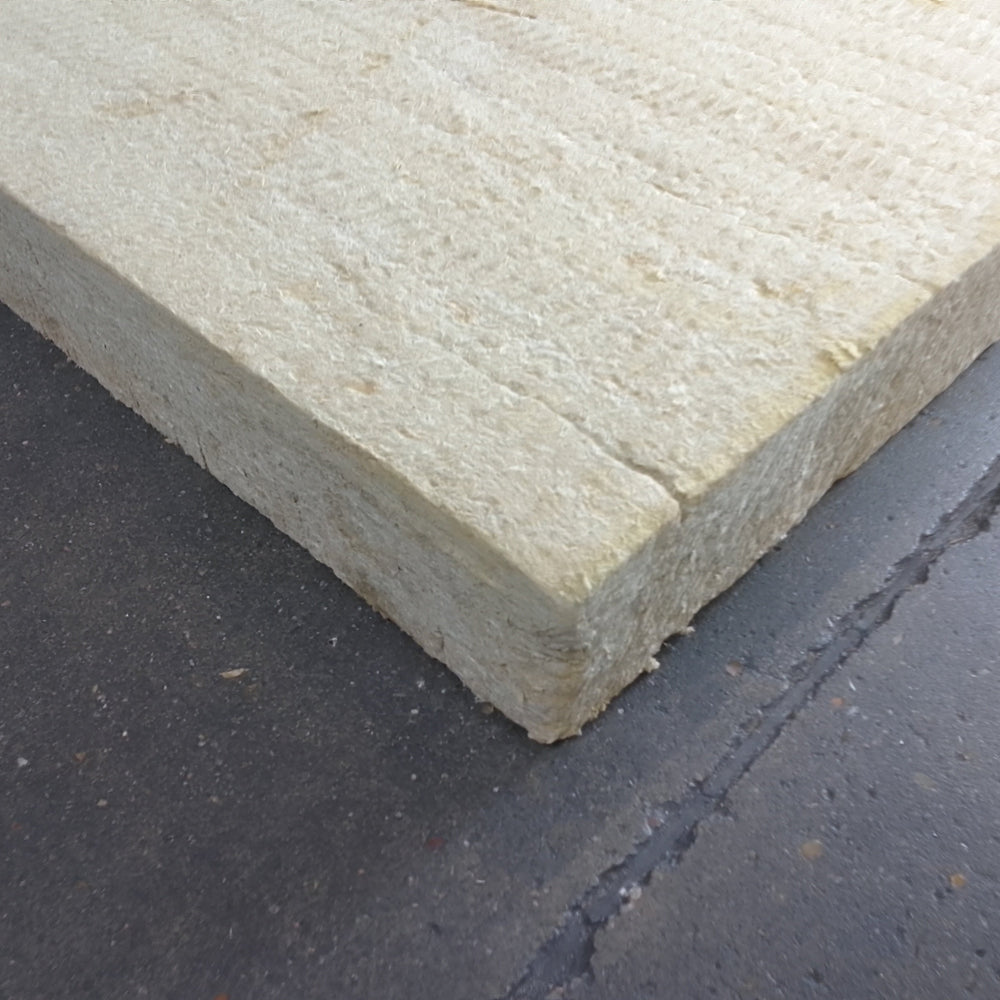 Panneau laine de roche vert - 1200 x 1000 mm - Ep=80mm - ROCKWOOL (Hard Rock 2 NU)