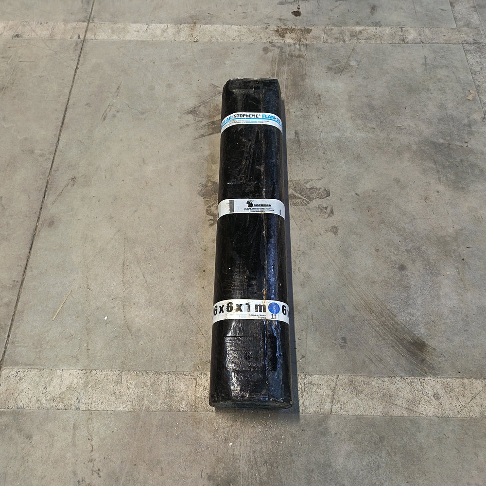 Membrane étanchéité noir - 6000 x 1000 mm - Ep=3mm (Elastophen Flam AR)