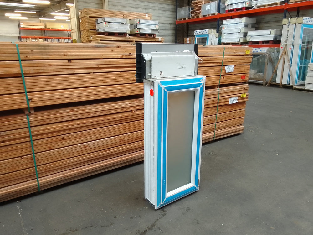 Fenêtre PVC blanc 9016 satine classe 1 - 1150 x 500 mm - Bouvet Thermience droite BB