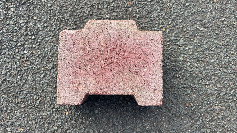 Pavé autobloquant rouge béton - 200 x 145 mm - Ep=80mm