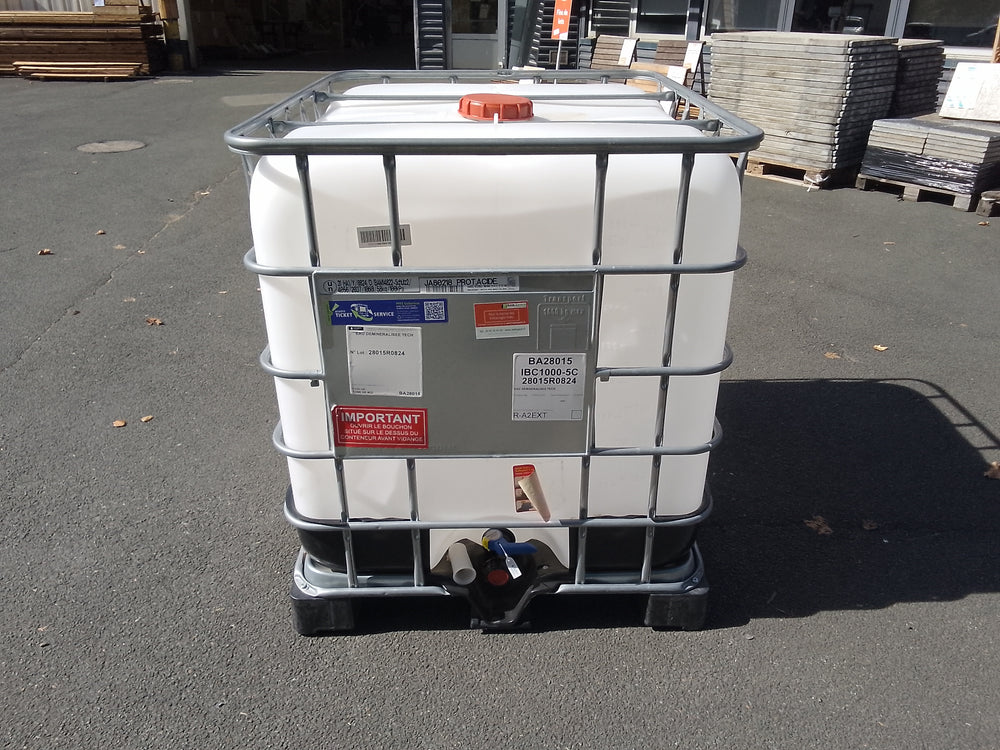 Cuve IBC plastique 1000 L - 1200 x 1000 x 1170 mm