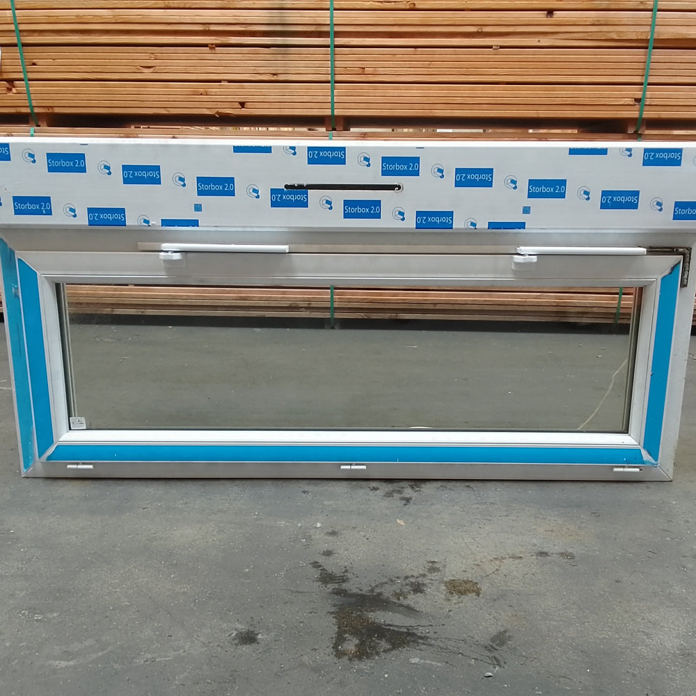 Fenêtre PVC blanc 9016 satine classe 1 - 550 x 1500 mm - Bouvet Thermience droite VRI