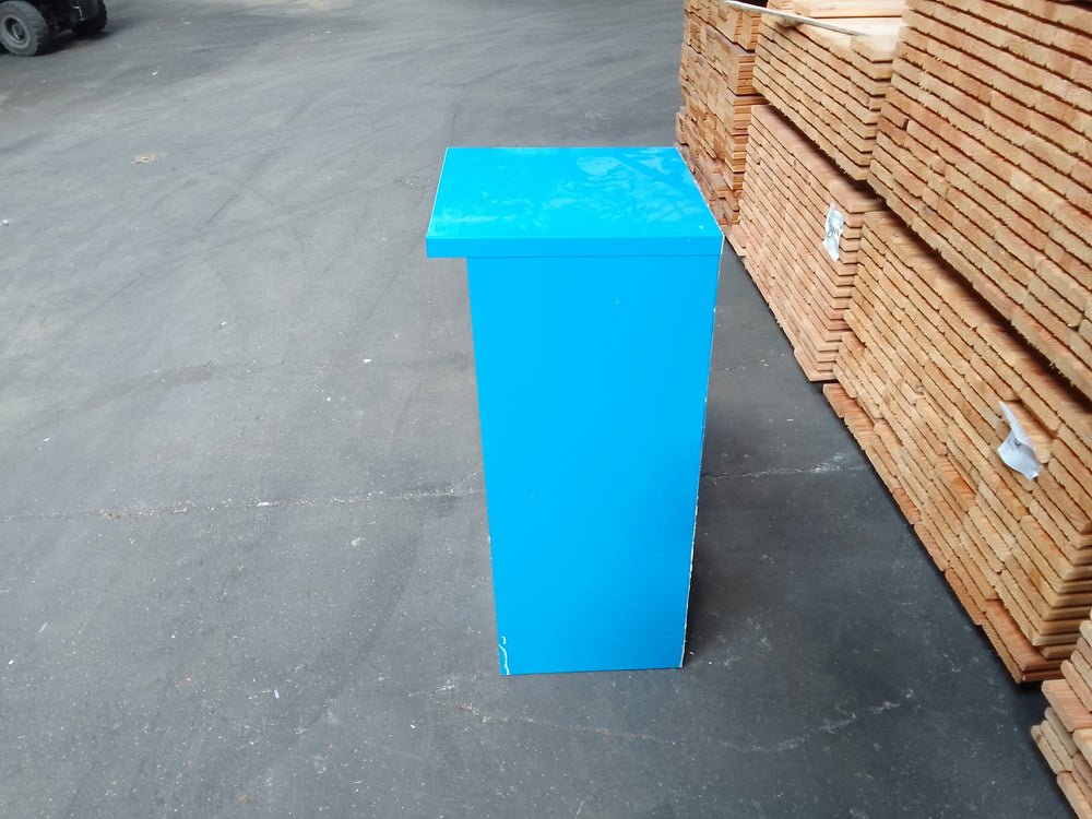 Bloc 3 boîtes aux lettres collectives intérieur mural bleu / vert modèle 3x1 — vue 2