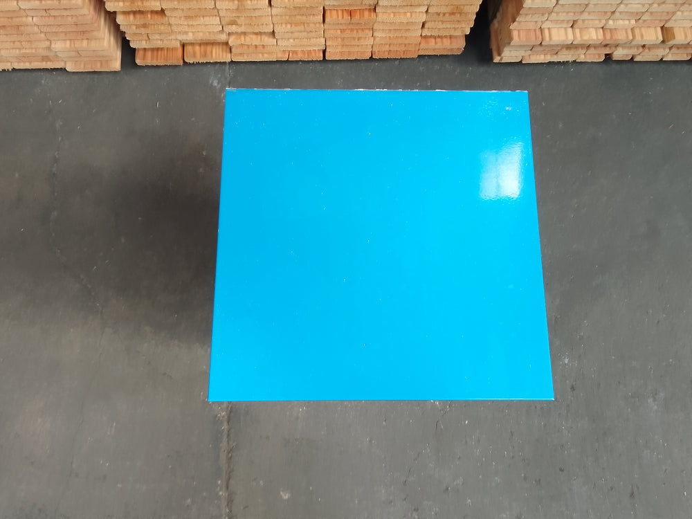 Bloc 3 boîtes aux lettres collectives intérieur mural bleu / vert modèle 3x1 — vue 4