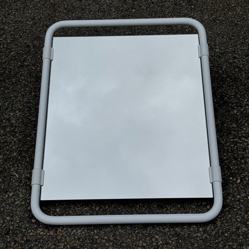 Miroir aluminium blanc - 742 x 561 mm - Pellet orientable réf. 047601 Orientable