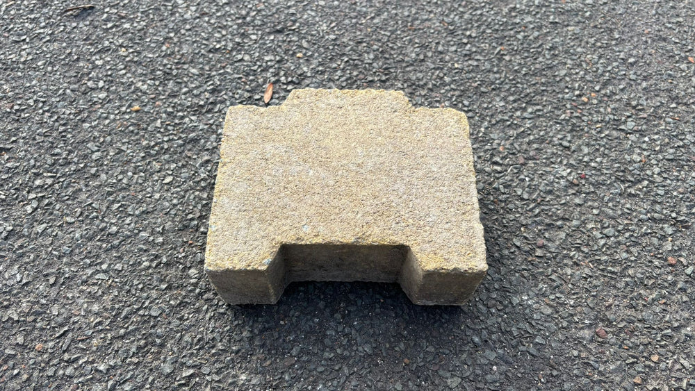 Pavé autobloquant jaune béton - 200 x 145 mm - Ep=80mm