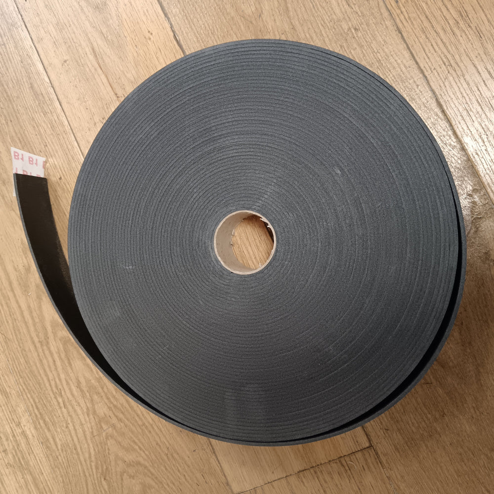 Ruban isolant acoustique noir - 30 000 x 48 x 2 mm