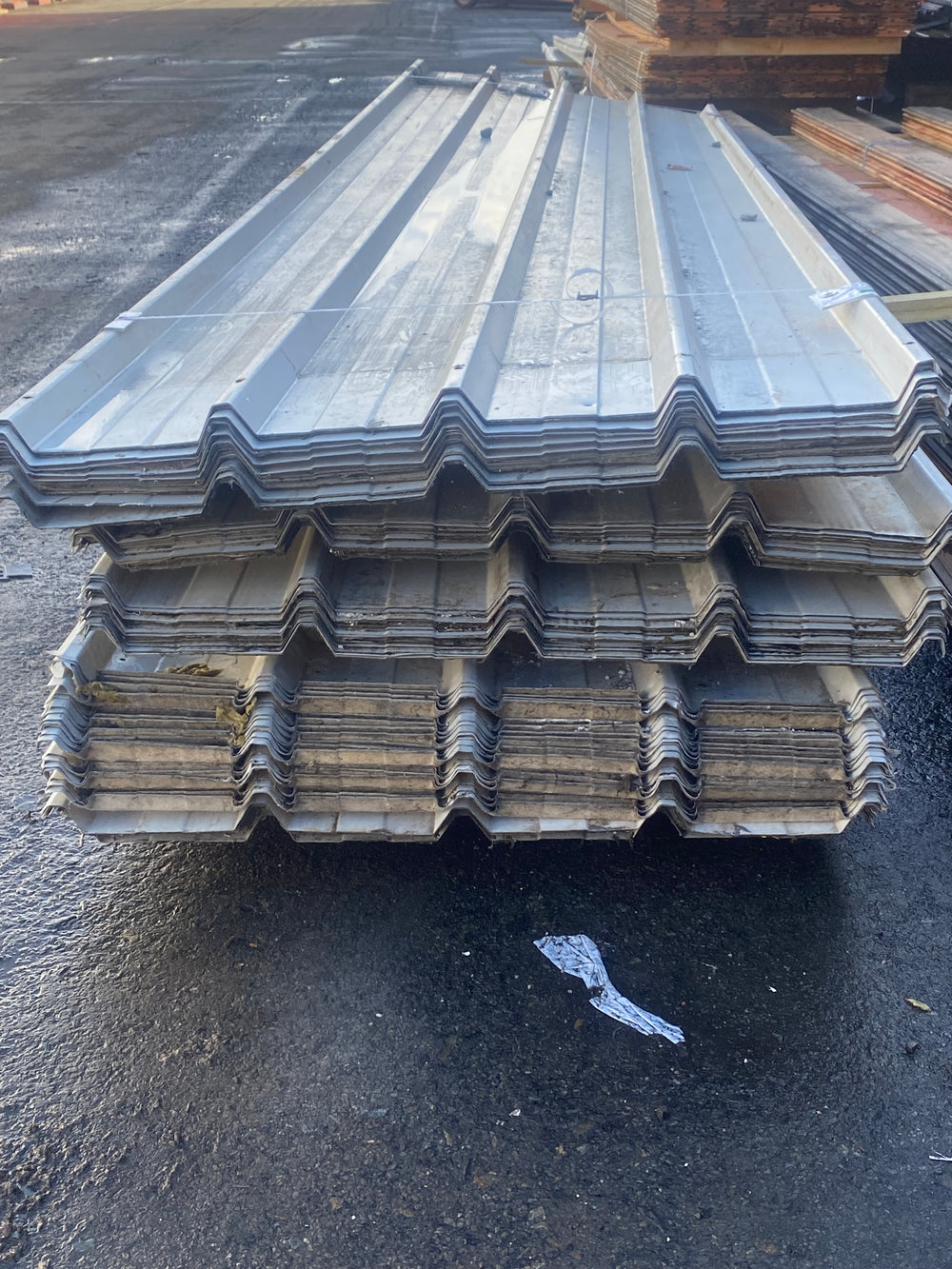 Bac acier acier blanc - 4150 x 1050 x 45 mm