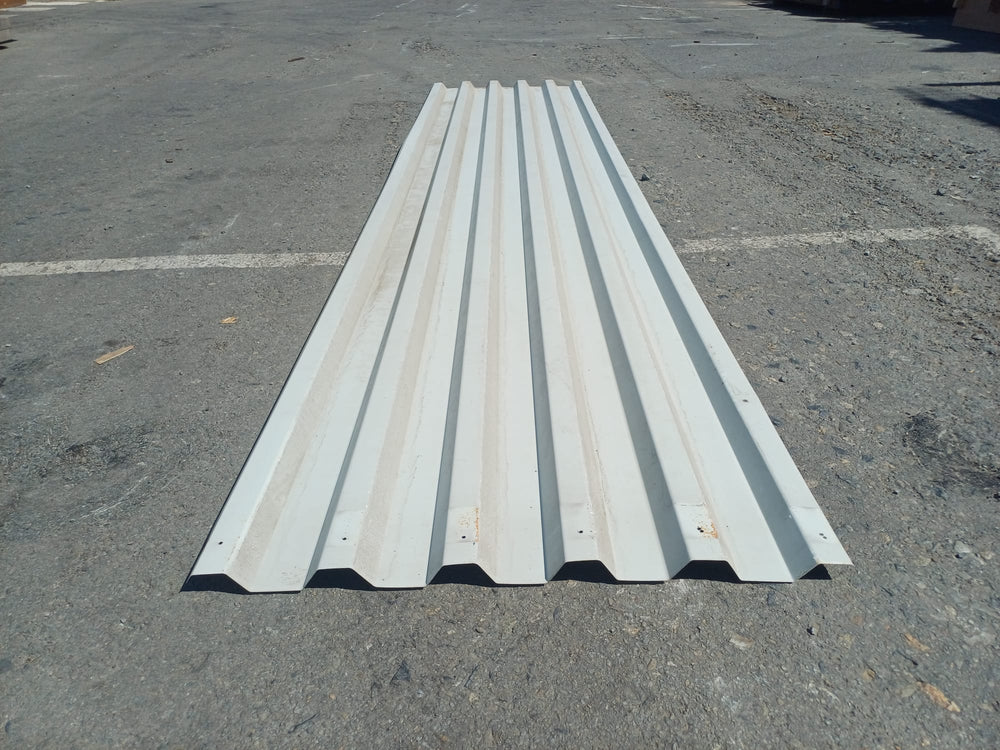 Bac acier nervuré blanc - 6300 x 1000 mm