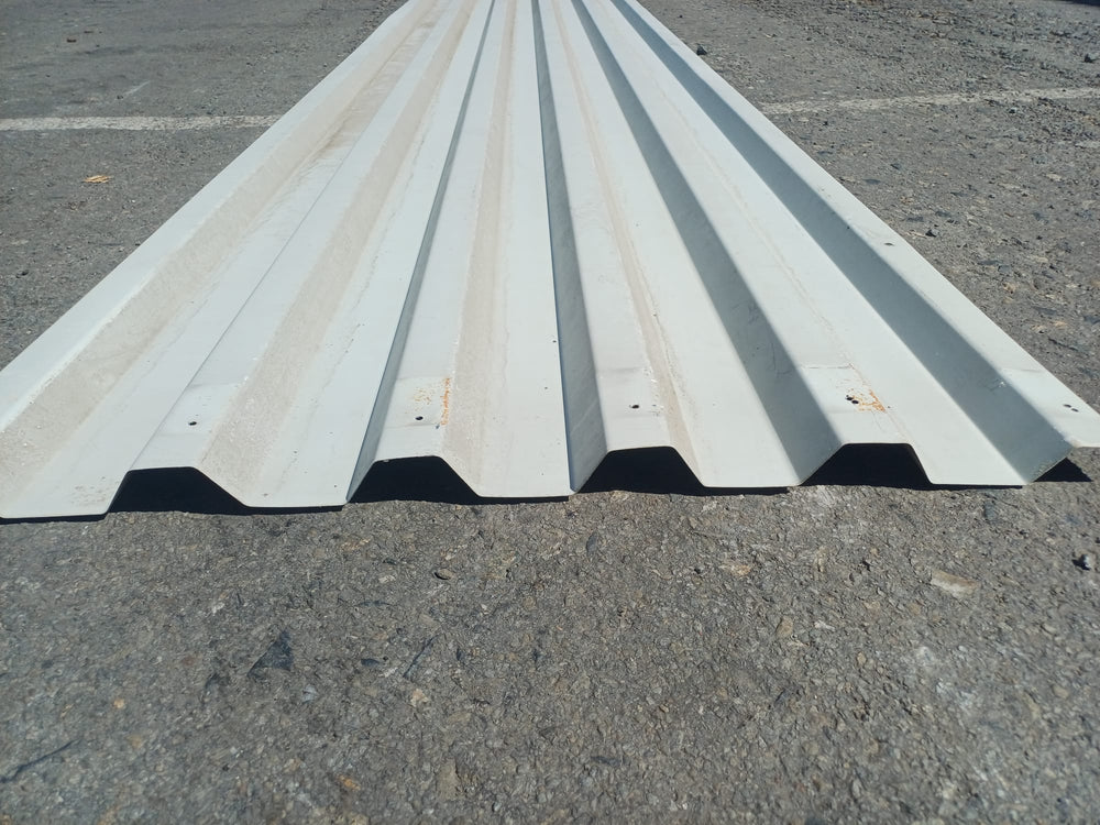 Bac acier nervuré blanc - 6300 x 1000 mm