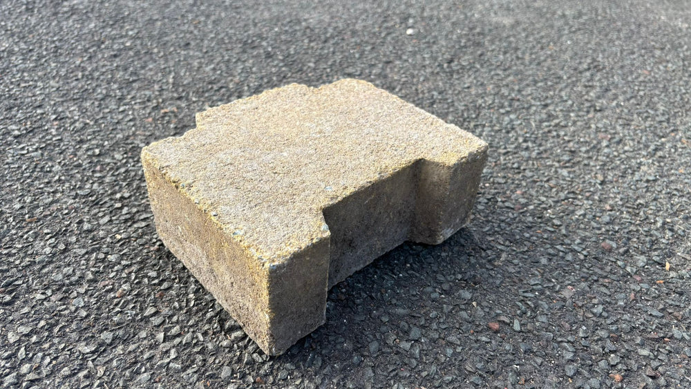 Pavé autobloquant jaune béton - 200 x 145 mm - Ep=80mm