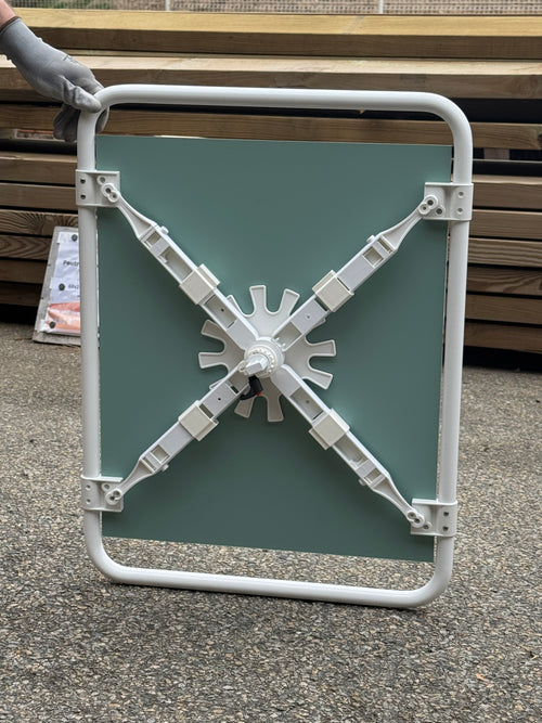 Miroir aluminium blanc - 742 x 561 mm - Pellet orientable réf. 047601 Orientable