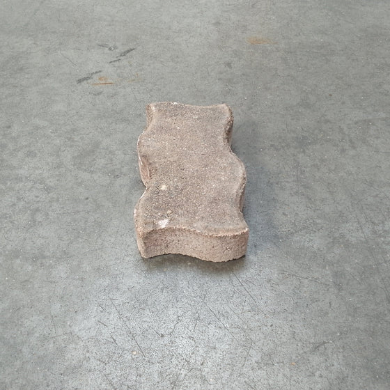 Pavé autobloquant béton rouge AN - 230 x 110 x 60 mm (forme en vague)