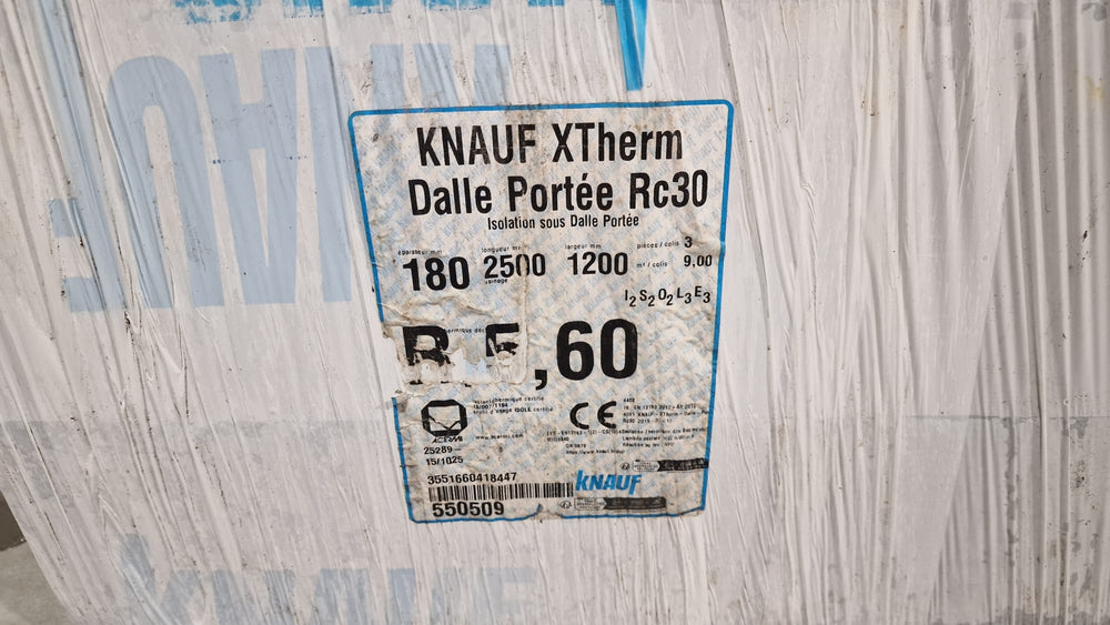 Panneau polystyrène expansé (PSE) gris - 2500 x 1200 x 180 mm Xtherm