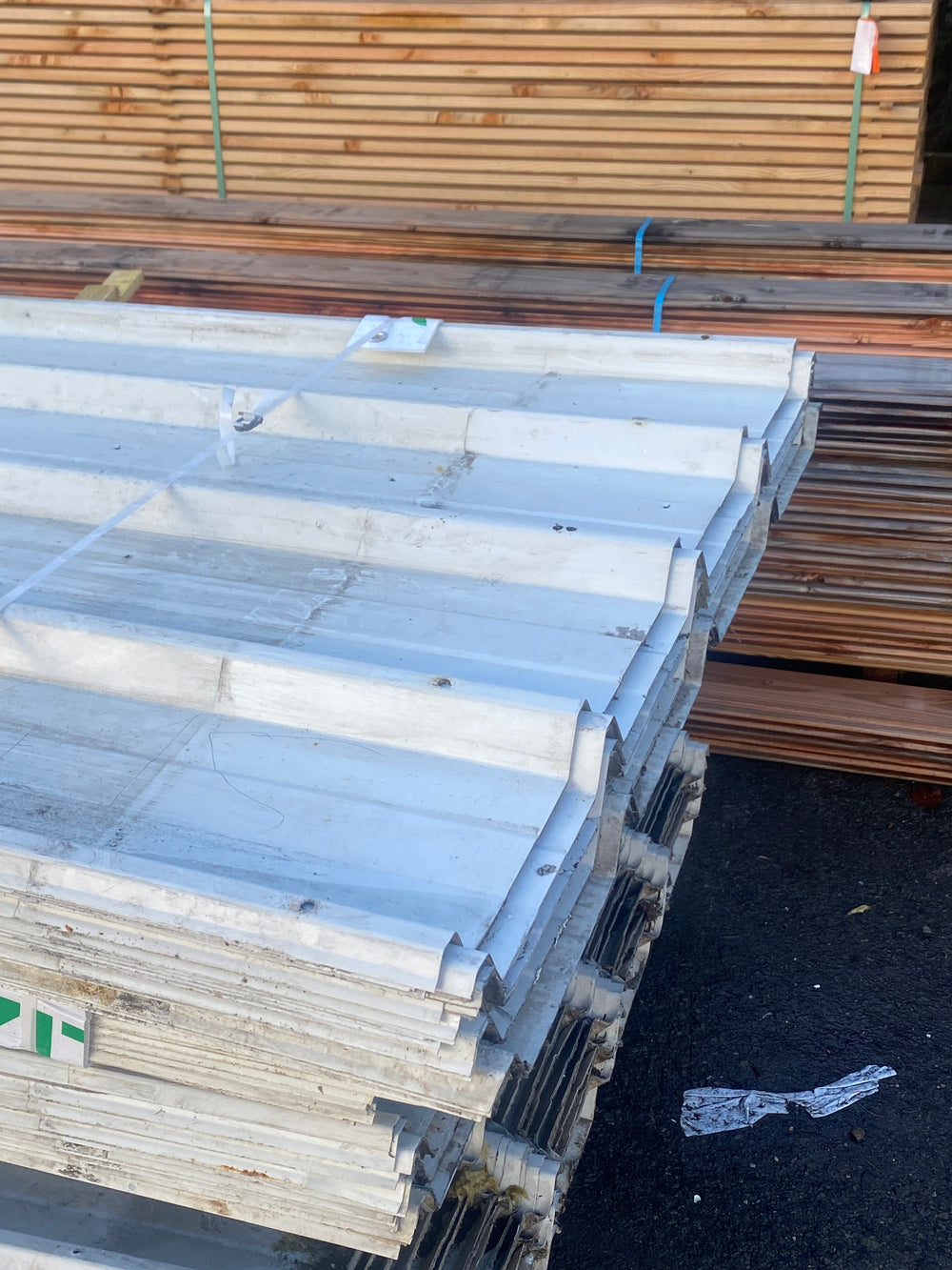 Bac acier acier blanc - 4150 x 1050 x 45 mm