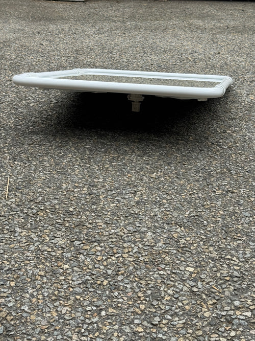 Miroir aluminium blanc - 742 x 561 mm - Pellet orientable réf. 047601 Orientable