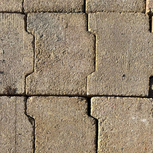 Pavé autobloquant jaune béton - 200 x 145 mm - Ep=80mm