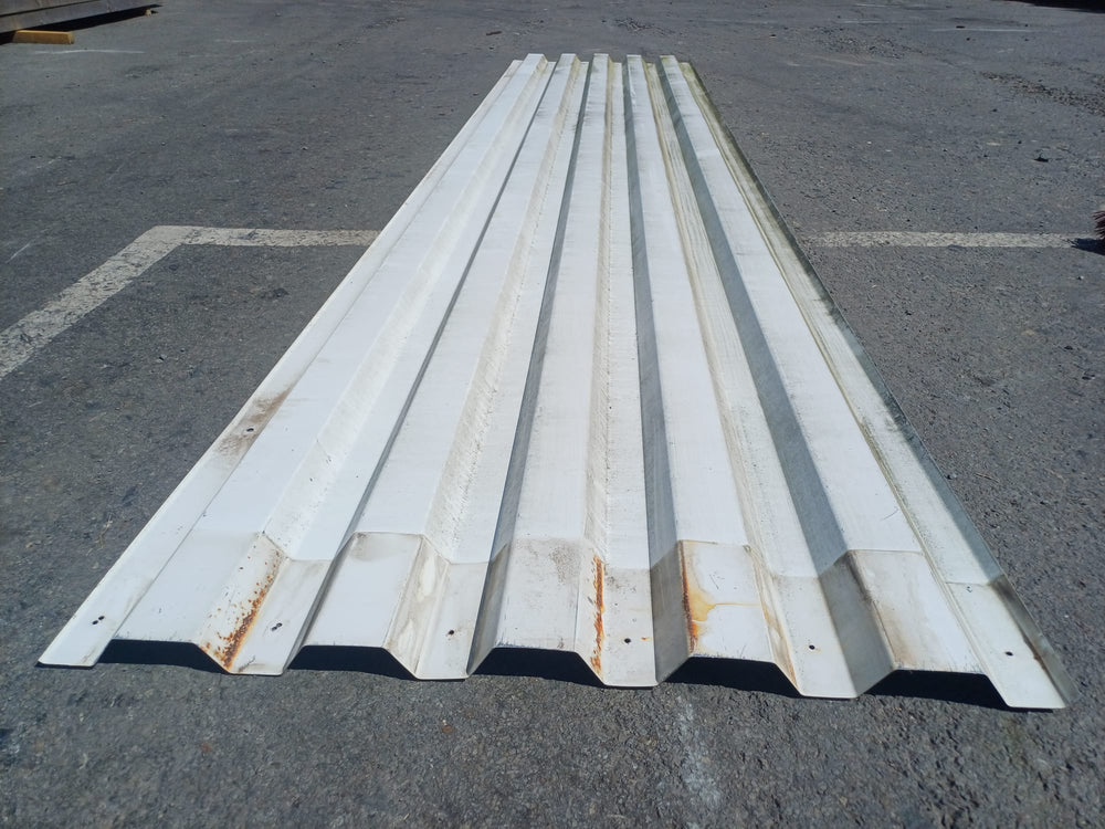 Bac acier nervuré blanc - 6300 x 1000 mm