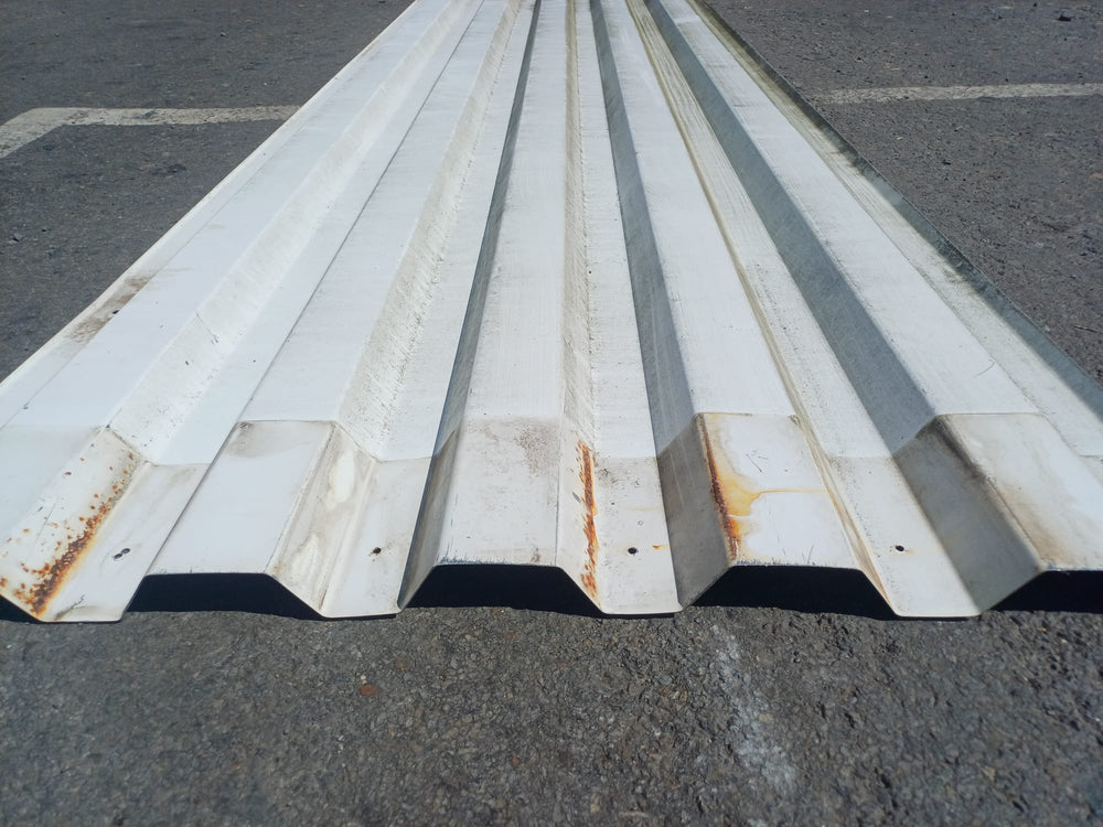Bac acier nervuré blanc - 6300 x 1000 mm