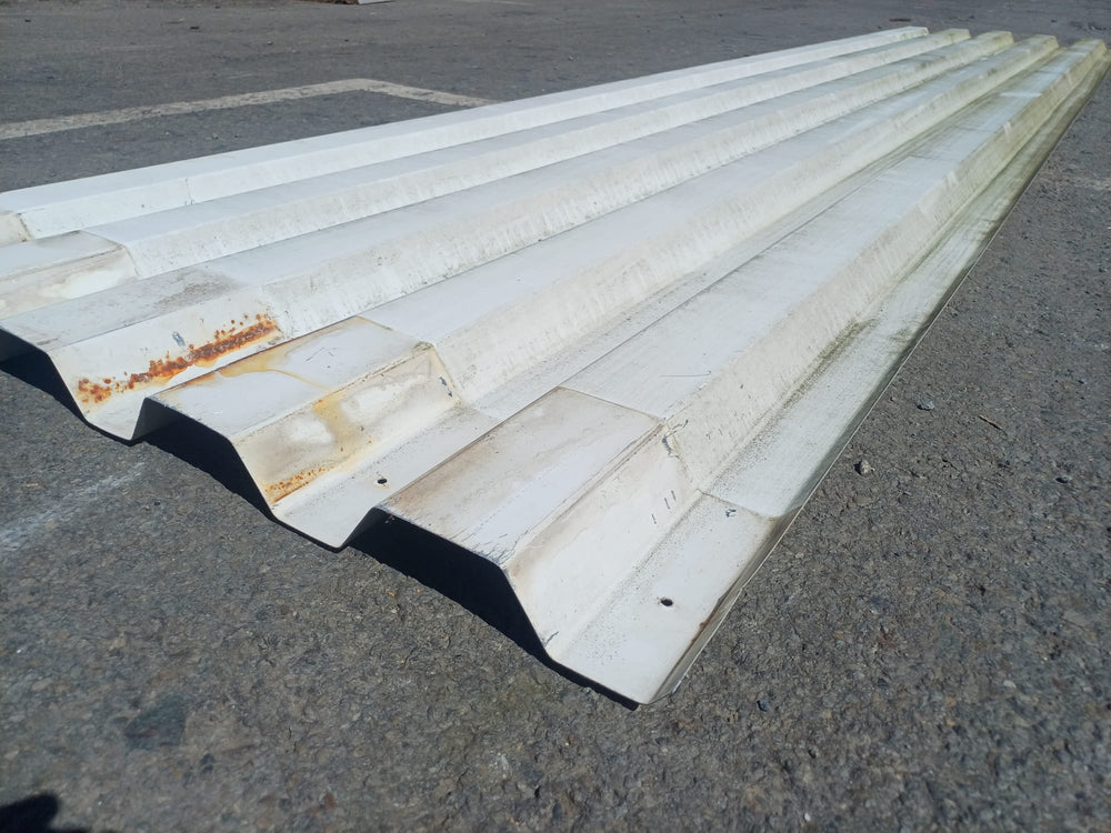 Bac acier nervuré blanc - 6300 x 1000 mm