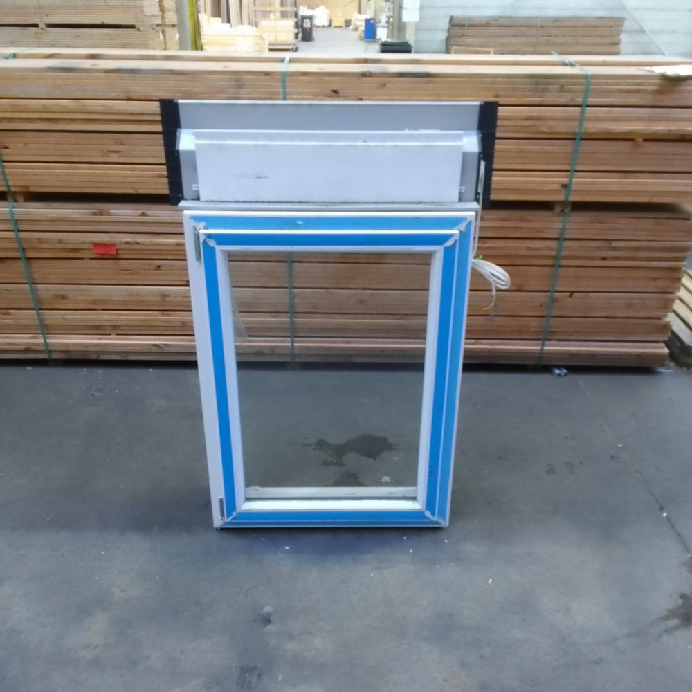 Fenêtre PVC blanc 9016 satine classe 1 - 1150 x 800 mm - Bouvet Thermience gauche BB