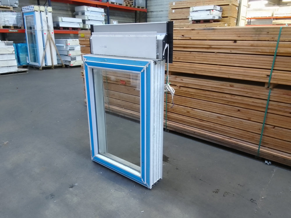 Fenêtre PVC blanc 9016 satine classe 1 - 1150 x 800 mm - Bouvet Thermience gauche BB