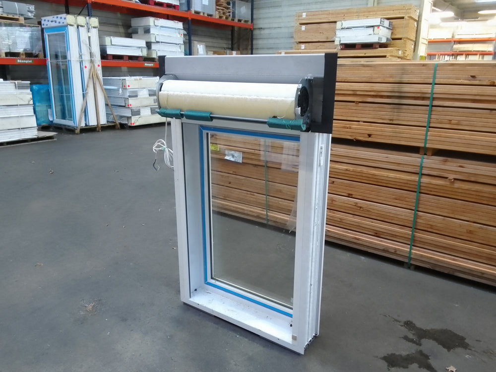 Fenêtre PVC blanc 9016 satine classe 1 - 1150 x 800 mm - Bouvet Thermience gauche BB