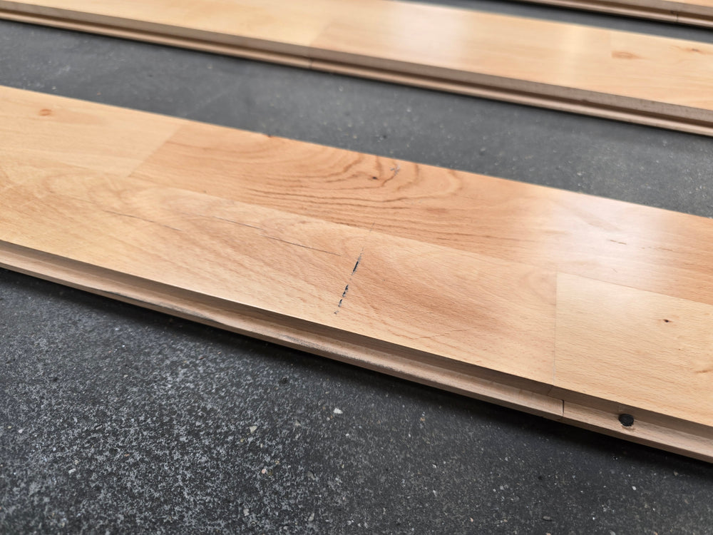 Parquet hêtre brut - Lvar x 130 x 22 mm - Junckers