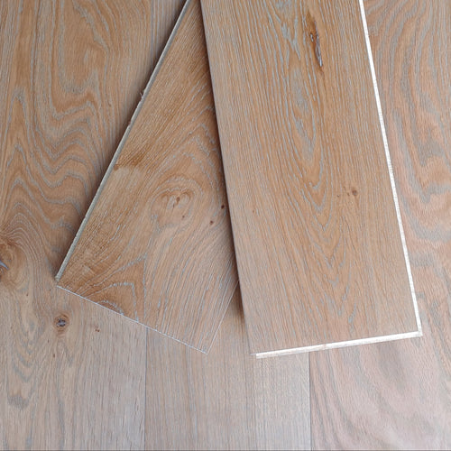 Parquet Contrecollé Diva 184x500-2000 Rainures Languette 15mm Chene Authentique Huilé Flanelle (4 chanfreins)