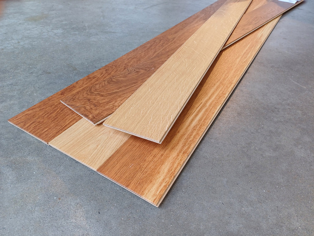 Parquet Contrecollé Diva 139x495-1992 Clic HDF 13mm Chene Flamme Caramel (4 chanfreins)