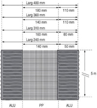 Closoir de faîtage Airtec Duo Roll - anthracite - 50 m x 310 mm Ref 203776
