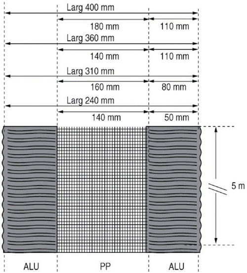 Closoir de faîtage Airtec Duo Roll - anthracite - 50 m x 310 mm Ref 203776