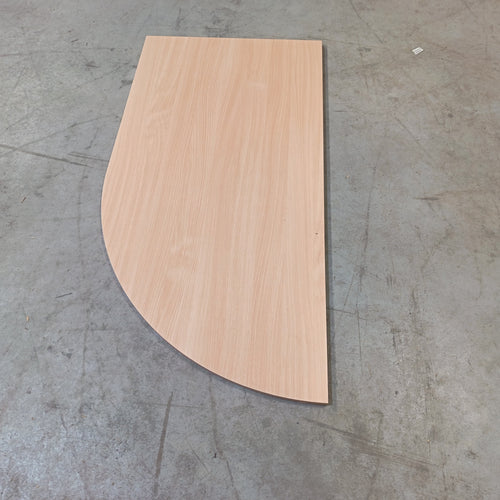 Plan de travail aggloméré hetre - 1340 x 670 x 18 mm (1/4 rond)