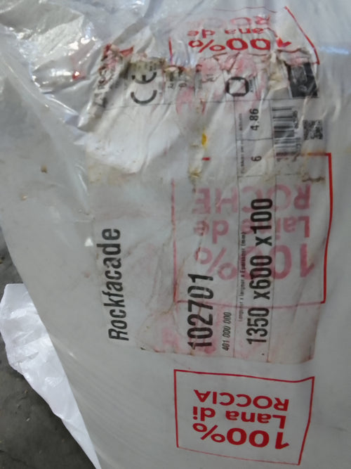 Panneau laine de roche vert - 1350 x 600 mm - Ep=100mm - ROCKWOOL (Rockfaçade)