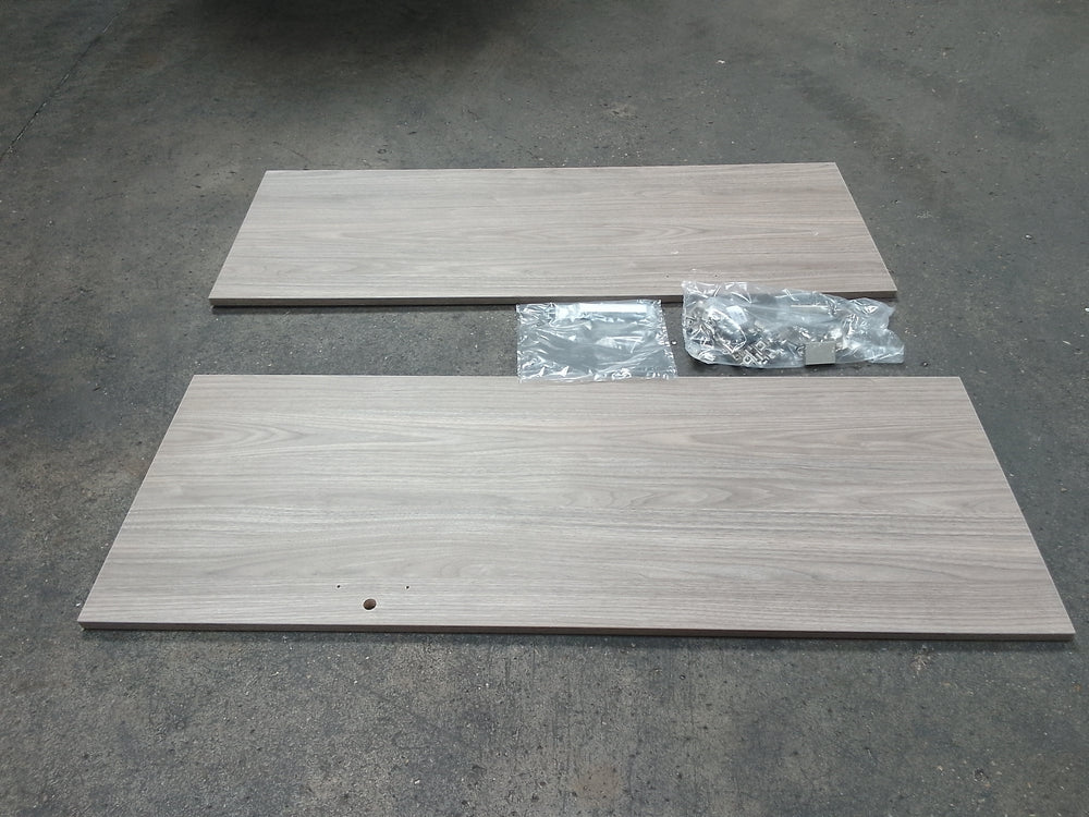 Portes de placard aggloméré décor noyer - 1333 x 495 x 20 mm