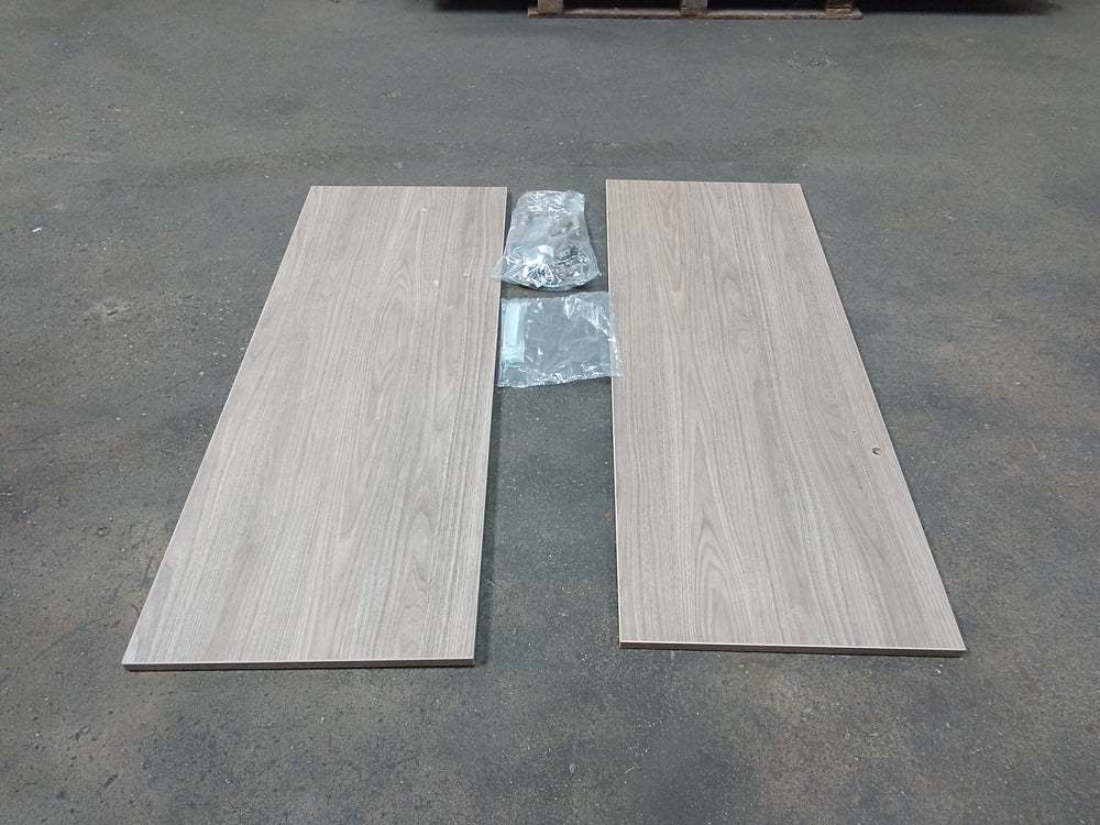 Portes de placard aggloméré décor noyer - 1333 x 495 x 20 mm