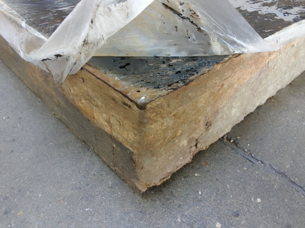 Panneau laine de roche vert - 1200 x 1000 mm - Ep=100mm - ROCKWOOL (Rock Up C soudable 369)