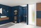 Paroi douche et bain  -  Smart Express Porte Pivotante 100 x 190 Cm Profile Chrome Verre Transparent KINEDO