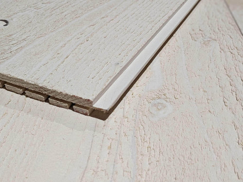 Lambris  -  Lambris peint en blanc bois brut - 13x135 - L=2,65m