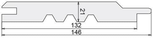 Bardage Clin  -  Bardage Douglas (Profil Saint-Louis) - 21x132 - L=2,5m