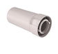 Divers sanitaire  -  Conduit Sekurit 60 / 100 PPTL/PVC longueur 2000 mm, condensation Gaz/Fioul Blanc réf. 229304 (déclassé)