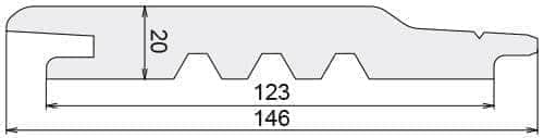 Bardage Clin  -  Bardage douglas - 20x123 - L=4m (profil Viking)