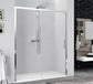 Paroi douche et bain  -  Paroi de douche ouverture 1 porte coulissante avec un fixe en alignement KUADRA 2 2PH gauche extérieur 119-121 cm verre transparent