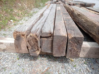 Traverses en bois exotique sections 150x300 mm, longueur entre 0,5ml et 5ml, vendu au ml, bon état de conservation (réemploi)