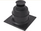 Chauffage  -  Terminal cheminée ECONEXT pour PP flexible diamètre 80 mm noir réf. 449685
